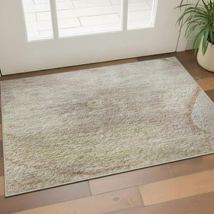 HomeRoots 5' X 8' Salmon & Lavender Abstract Washable Area Rug – Stylish, Durable, UV-Protected for Home Use 708870