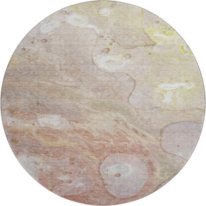 HomeRoots 8' X 10' Salmon and Lavender Abstract Washable Area Rug – Soft, Durable, UV Protected for Busy Homes 708872