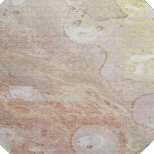 HomeRoots 8' X 10' Salmon and Lavender Abstract Washable Area Rug – Soft, Durable, UV Protected for Busy Homes 708872