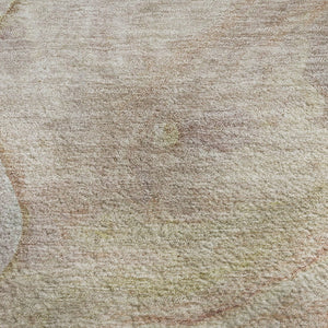 HomeRoots 9' X 12' Salmon And Lavender Abstract Washable Area Rug With UV Protection & Stain Resistance 708873