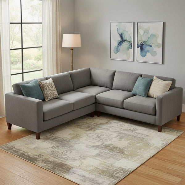 HomeRoots 10' X 14' Salmon & Lavender Abstract Washable Area Rug - UV Protected, Durable & Easy-Care Design 708874