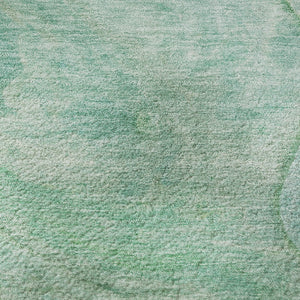 HomeRoots 8' X 10' Teal & Ivory Abstract Area Rug – Washable, UV-Protected, Durable for Homes with Kids & Pets 708878