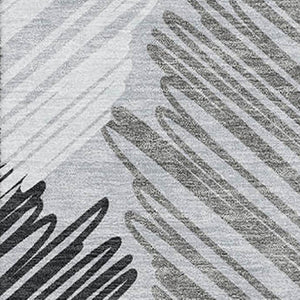 HomeRoots 9' X 12' Stylish Blue Ivory Gray Geometric Area Rug - Washable, Stain-Resistant & UV Protected! 708885