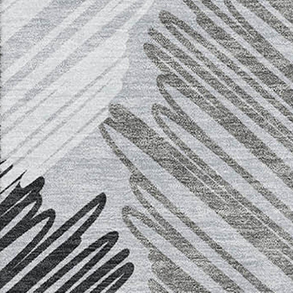 HomeRoots 9' X 12' Stylish Blue Ivory Gray Geometric Area Rug - Washable, Stain-Resistant & UV Protected! 708885