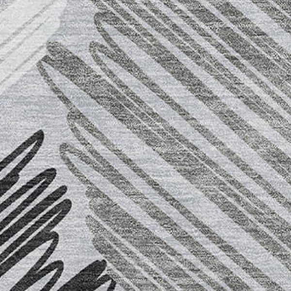 HomeRoots 10' X 14' Geometric Area Rug in Blue, Ivory & Gray - Washable, Durable, UV Protected for High-Traffic Areas 708886
