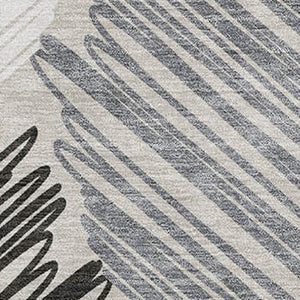 HomeRoots 8' Copper Geometric Round Rug - Washable Area Rug with UV Protection, Stain Resistance & Non-Slip Backing 708889
