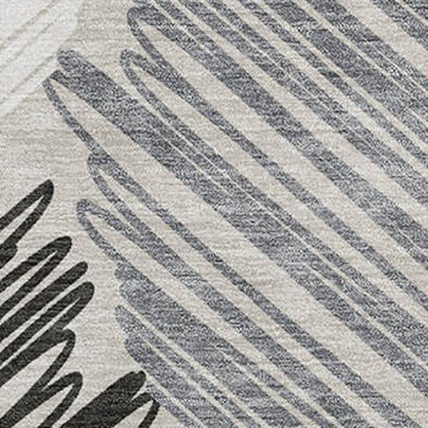 HomeRoots 8' Copper Geometric Round Rug - Washable Area Rug with UV Protection, Stain Resistance & Non-Slip Backing 708889