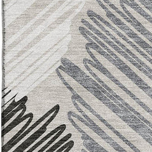 HomeRoots 10' X 14' Stylish Copper Ivory Gray Geometric Washable Area Rug with UV Protection for Busy Homes 708892