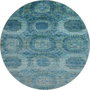 HomeRoots 8' X 10' Modern Blue Abstract Geometric Area Rug - Washable, UV-Protected & Stain Resistant Design 708938