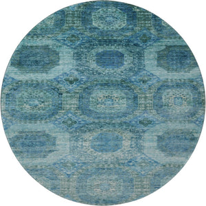 HomeRoots 8' X 10' Modern Blue Abstract Geometric Area Rug - Washable, UV-Protected & Stain Resistant Design 708938