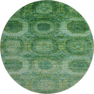 HomeRoots 8' X 10' Emerald & Green Abstract Geometric Washable Area Rug – Durable, UV-Protected & Stylish! 708944