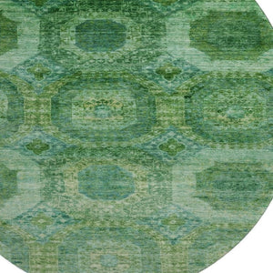 HomeRoots 8' X 10' Emerald & Green Abstract Geometric Washable Area Rug – Durable, UV-Protected & Stylish! 708944