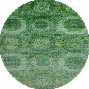 HomeRoots 8' X 10' Emerald & Green Abstract Geometric Washable Area Rug – Durable, UV-Protected & Stylish! 708944