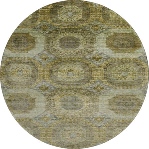 HomeRoots 8' X 10' Washable Gold Beige & Brown Abstract Geometric Area Rug with UV Protection for Homes 708950