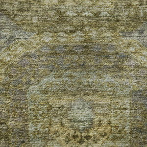 HomeRoots 8' X 10' Washable Gold Beige & Brown Abstract Geometric Area Rug with UV Protection for Homes 708950