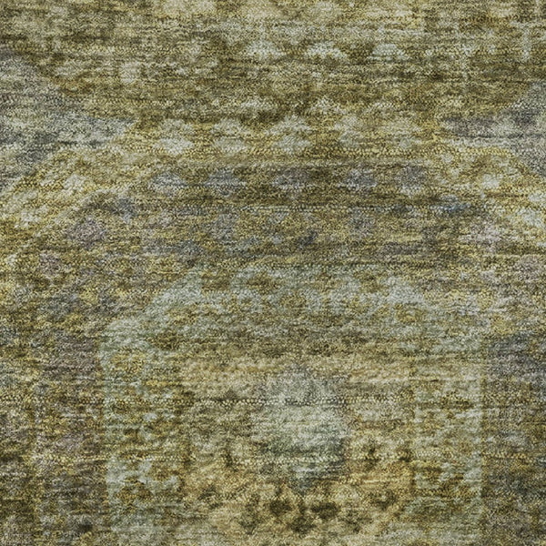 HomeRoots 8' X 10' Washable Gold Beige & Brown Abstract Geometric Area Rug with UV Protection for Homes 708950