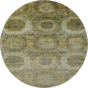HomeRoots 8' X 10' Washable Gold Beige & Brown Abstract Geometric Area Rug with UV Protection for Homes 708950