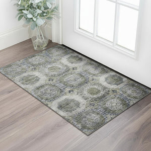HomeRoots 5' X 8' Contemporary Coffee and Gray Geometric Area Rug - Washable, UV Protected, Stain Resistant! 708954