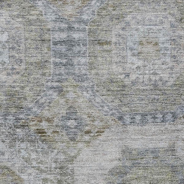 HomeRoots 5' X 8' Contemporary Coffee and Gray Geometric Area Rug - Washable, UV Protected, Stain Resistant! 708954