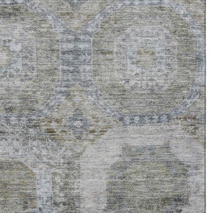 HomeRoots 5' X 8' Contemporary Coffee and Gray Geometric Area Rug - Washable, UV Protected, Stain Resistant! 708954