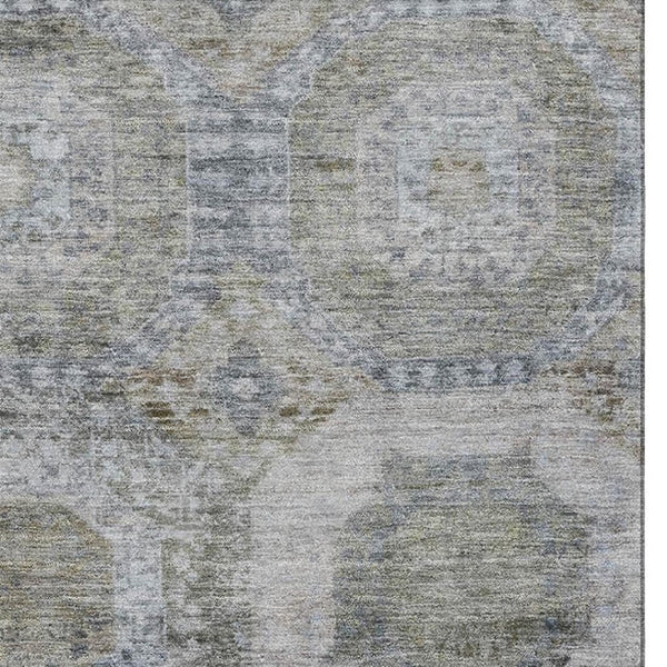 HomeRoots 5' X 8' Contemporary Coffee and Gray Geometric Area Rug - Washable, UV Protected, Stain Resistant! 708954