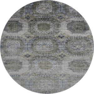 HomeRoots 8' X 10' Coffee and Gray Abstract Geometric Area Rug – Washable, UV-Protected, Stain-Resistant Design 708956