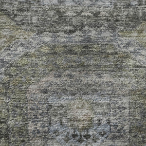 HomeRoots 8' X 10' Coffee and Gray Abstract Geometric Area Rug – Washable, UV-Protected, Stain-Resistant Design 708956