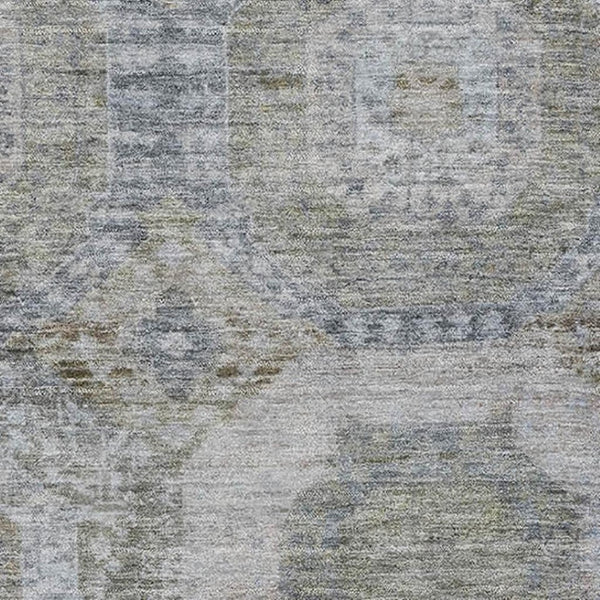 HomeRoots 9' X 12' Coffee and Gray Abstract Geometric Area Rug – Washable, UV-Protected, Pet-Friendly Design 708957