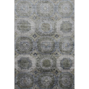 HomeRoots 10' X 14' Modern Coffee & Gray Abstract Geometric Area Rug - Washable, UV-Protected & Durable Design 708958
