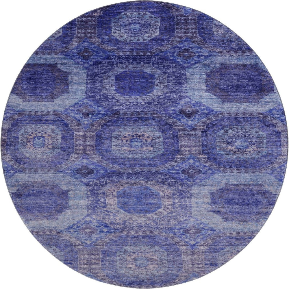 HomeRoots 8' X 10' Purple & Lavender Abstract Geometric Area Rug – Washable, UV Protected, Modern Style for Any Room 708962