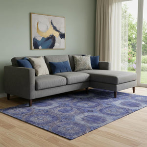 HomeRoots 9' X 12' Stylish Purple & Lavender Abstract Area Rug – Washable, UV Protected, Perfect for Families! 708963