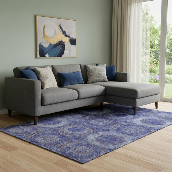 HomeRoots 9' X 12' Stylish Purple & Lavender Abstract Area Rug – Washable, UV Protected, Perfect for Families! 708963