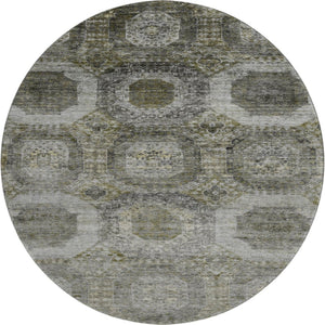 HomeRoots 8' X 10' Washable Pewter Gray and Beige Area Rug with UV Protection for Stylish, Easy Care Spaces 708968