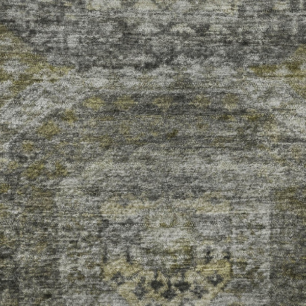 HomeRoots 8' X 10' Washable Pewter Gray and Beige Area Rug with UV Protection for Stylish, Easy Care Spaces 708968