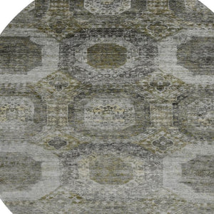 HomeRoots 8' X 10' Washable Pewter Gray and Beige Area Rug with UV Protection for Stylish, Easy Care Spaces 708968