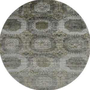 HomeRoots 8' X 10' Washable Pewter Gray and Beige Area Rug with UV Protection for Stylish, Easy Care Spaces 708968