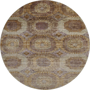 HomeRoots 8' X 10' Stylish Rust Brown & Beige Geometric Area Rug - Washable, UV Protected, Stain Resistant Design 708974