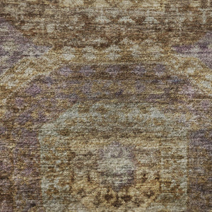 HomeRoots 8' X 10' Stylish Rust Brown & Beige Geometric Area Rug - Washable, UV Protected, Stain Resistant Design 708974