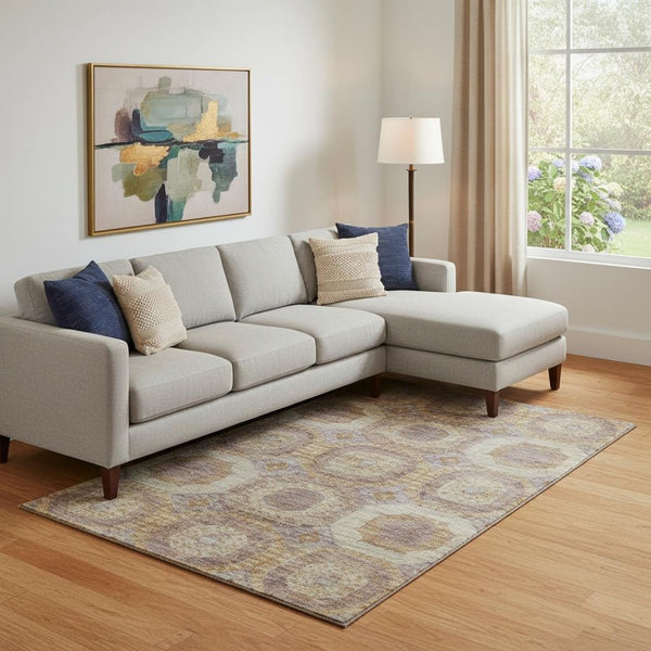 HomeRoots 10' X 14' Rust Brown and Beige Abstract Geometric Area Rug - Durable, Washable, UV Resistant, Pet-Friendly! 708976