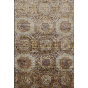 HomeRoots 10' X 14' Rust Brown and Beige Abstract Geometric Area Rug - Durable, Washable, UV Resistant, Pet-Friendly! 708976