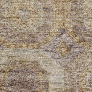 HomeRoots 10' X 14' Rust Brown and Beige Abstract Geometric Area Rug - Durable, Washable, UV Resistant, Pet-Friendly! 708976