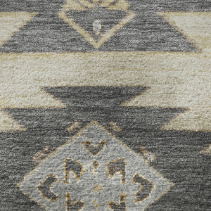 HomeRoots 8' X 10' Beige Tribal Area Rug - Washable, UV Protected, Stain Resistant & Perfect for Busy Homes 708986
