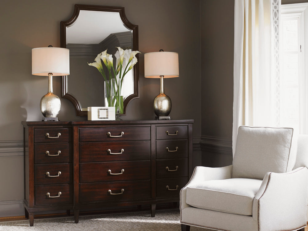 Lexington Catalina Rectangular Mirror - Timeless Elegance With Scalloped Corners And Versatile Hanging Options Brentwood  708-205