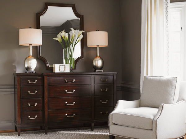 Lexington Catalina Rectangular Mirror - Timeless Elegance With Scalloped Corners And Versatile Hanging Options Brentwood  708-205