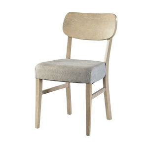 English Elm Transitional Westerham Arm Chair Set of 2 — Dark Cherry wood, upholstered comfort, gold-capped legs elegance Gray 41 L x 12 W x 20 H B2741P406727