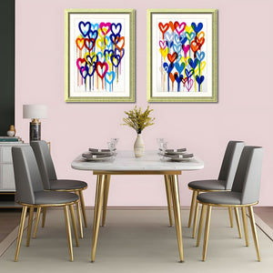 English Elm Set Of 2 Vibrant Heart Graffiti Wall Art Prints – Modern Framed Decor For Kids & Living Spaces 18X24 T3976P383168-GIGA