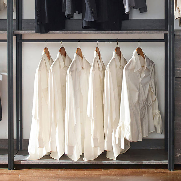 English Elm Monica Grey Walk-in Closet System - Durable Wood & Metal, Water/Heat & Scratch Resistant, E0 Eco Board B040S00075