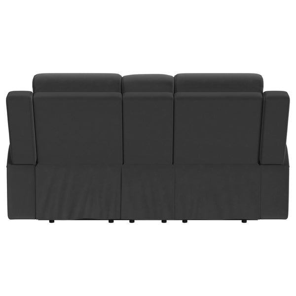 English Elm Slater Manual Reclining Loveseat with Center Console and Suede Leatherette Upholstery Charcoal B062P440400