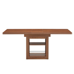 English Elm Only Extendable Dining Tabletop Foldout Surface for Compact Apartment and Kitchen Spaces Walnut W1151P411354