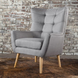 Christopher Knight Home® - Noble House - Tamsin Grey Fabric Mid Century Club Chair